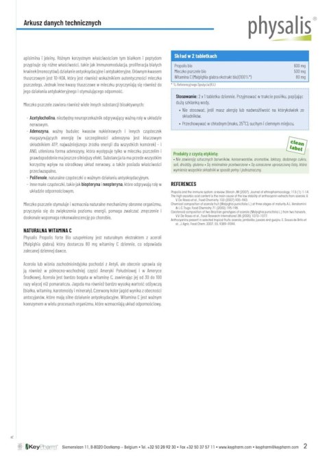 PROPOLIS FORTE BIO 30 TABLETEK - PHYSALIS