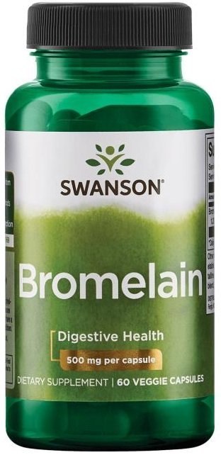 SWANSON BROMELAINA 500 MG 60 KAPSUŁEK WEGETARIAŃSKICH