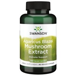 SWANSON EKSTRAKT Z GRZYBA AGARICUS BLAZEI 500 MG 90 KAPSUŁEK WEGETARIAŃSKICH