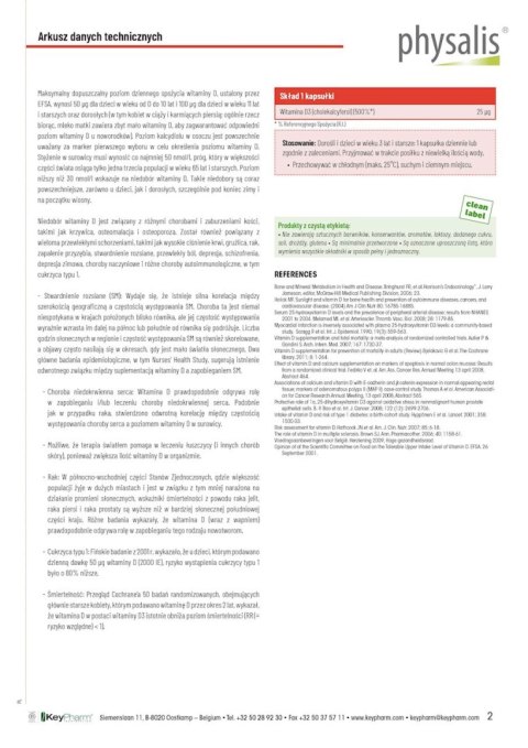 WITAMINA D3 FORTE 100 KAPSUŁEK - PHYSALIS