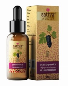 OLEJ DO CIAŁA I WŁOSÓW Z PESTEK WINOGRON ECO 50 ml - SATTVA (AYURVEDA)