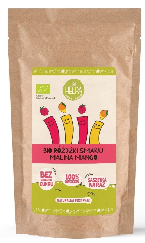 RÓŻDŻKI SMAKU MIX MALINA - MANGO BIO 20 g - HELPA