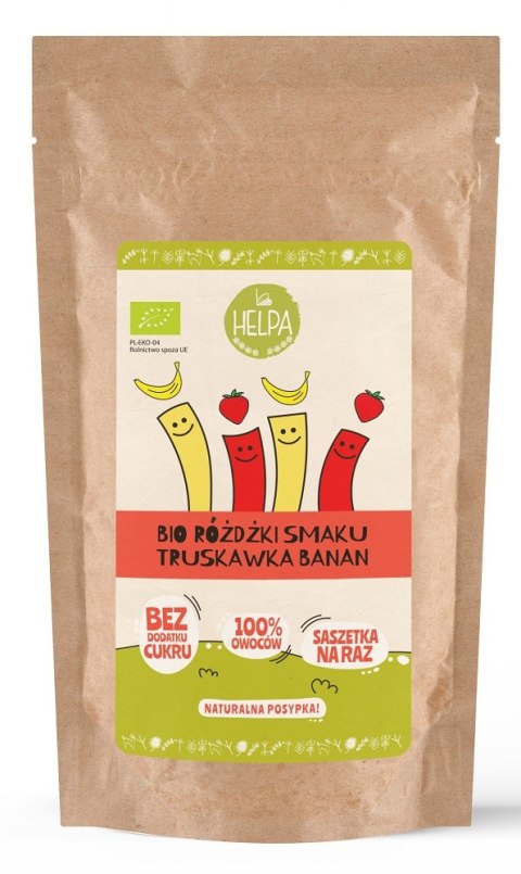 RÓŻDŻKI SMAKU MIX TRUSKAWKA - BANAN 20 g - HELPA