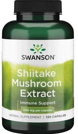 SWANSON EKSTRAKT Z GRZYBA SHIITAKE 500 MG 120 KAPSUŁEK