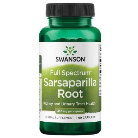 SWANSON FULL SPECTRUM KORZEŃ SARSAPARILLI 450 MG 60 KAPSUŁEK