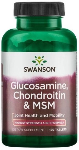 SWANSON GLUKOZAMINA CHONDROITYNA I MSM 750 MG 120 TABLETEK