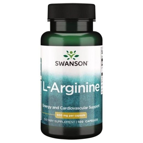 SWANSON L-ARGININA 500 MG 100 KAPSUŁEK