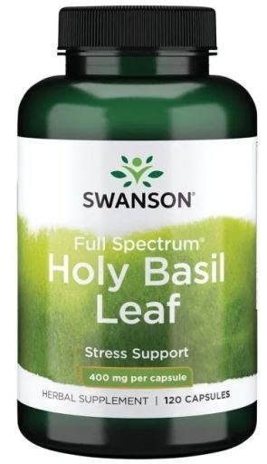 SWANSON LIŚĆ ŚWIĘTEJ BAZYLII (HOLY BASIL) 400 MG 120 KAPSUŁEK