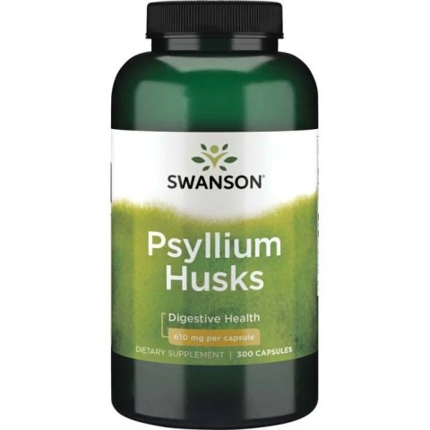 SWANSON PSYLLIUM, ŁUSKA BABKI PŁESZNIK 610 MG 300 KAPSUŁEK