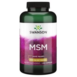 SWANSON MSM 500 MG 250 KAPSUŁEK