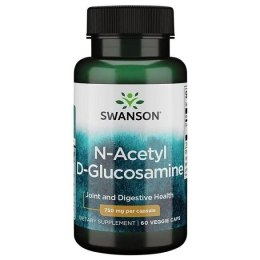 SWANSON N-ACETYL D-GLUKOZAMINA 750 MG 60 KAPSUŁEK WEGETARIAŃSKICH