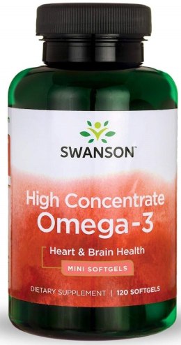 SWANSON OMEGA-3 O WYSOKIEJ KONCENTRACJI 120 KAPSUŁEK MIĘKKICH