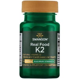 SWANSON WITAMINA K-2 NATURALNA 200 MCG 30 KAPSUŁEK MIĘKKICH