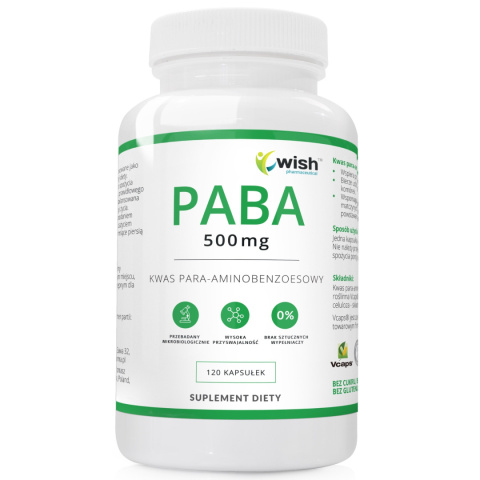 WISH PABA KWAS PARA-AMINOBENZOESOWY 500MG 120 KAPS