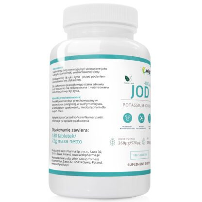 WISH JOD JODEK POTASU 400MCG 180 TABLETEK WISH JOD JODEK POTASU 400MCG 180 TABLETEK