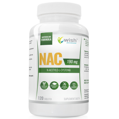 WISH NAC N-ACETYLO-L-CYSTEINA 190MG 120 TABLETEK