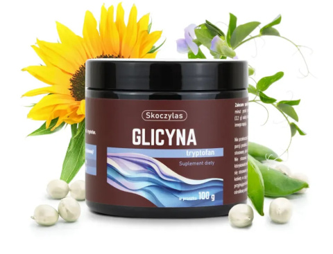 GLICYNA TRYPTOFAN 100 G SEN ZMĘCZENIE SKOCZYLAS