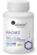 Magnez organiczny TRIO 120 mg z B6 (P-5-P) x 100 VEGE kaps - Aliness