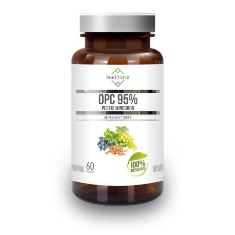 PESTKI WINOGRON EKSTRAKT 95% OPC 450 mg 60 KAPSUŁEK - SOUL FARM
