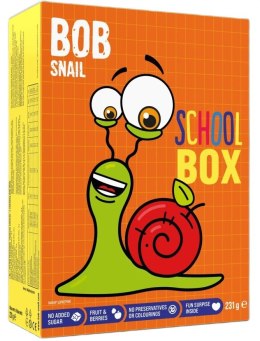 ZESTAW SZKOLNY - PRZEKĄSKI OWOCOWE Z ZABAWKĄ BEZ DODATKU CUKRÓW BEZGLUTENOWE 231 g - BOB SNAIL