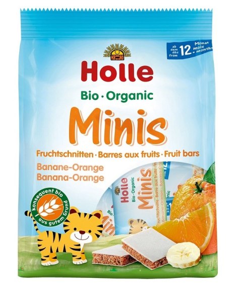 BATONY MINI BANAN - POMARAŃCZA OD 12 MIESIĄCA BIO (8 x 12,5 g) 100 g - HOLLE