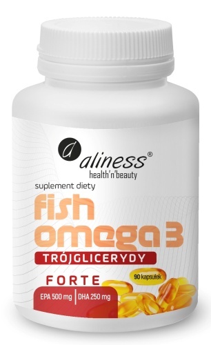 Fish Omega 3 FORTE Trójglicerydy 500/250mg 90 caps Aliness