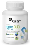 Maślan DUO sodu wapnia 700 mg 225mg kwasu masłowego 100 VEGE kaps Aliness