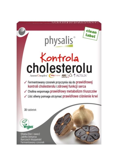 TABLETKI NA PRAWIDŁOWY POZIOM CHOLESTEROLU 30 szt. - PHYSALIS