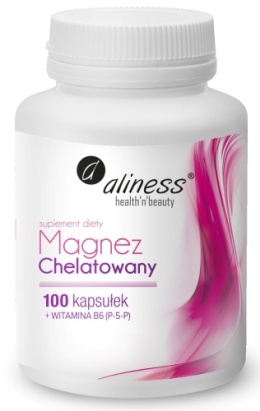 Magnez Chelatowany 720 mg witamina B6 100 kaps. Aliness