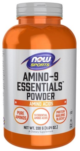 NOW FOODS AMINOKWASY Amino-9 Essentials, Proszek 330g termin 28/02/2026