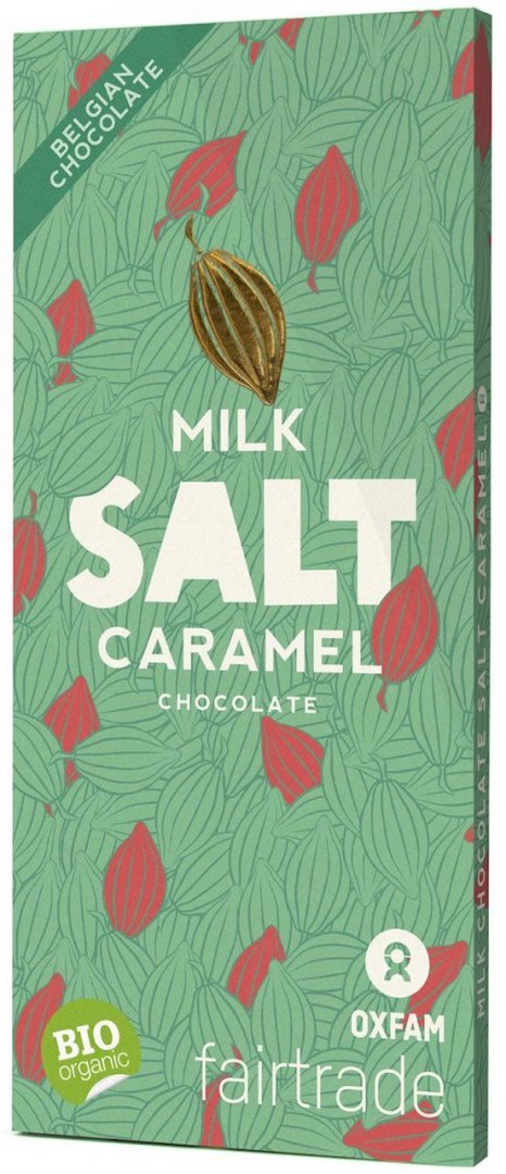 TERMIN 30/04/2026 CZEKOLADA MLECZNA ZE SŁONYM KARMELEM FAIR TRADE BIO 100 g - OXFAM