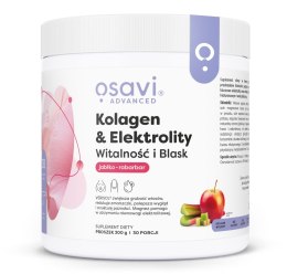 KOLAGEN + ELEKTROLITY WŁOSY SKÓRA JABŁKO RABARBAR 300 G OSAVI