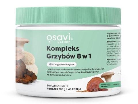 KOMPLEKS GRZYBÓW 8W1 ODPORNOŚĆ ADAPTOGEN 200 G OSAVI