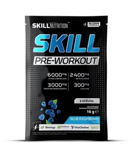 PRZEDTRENINGÓWKA SKILL PRE-WORKOUT, MALINA - 16G (1 SASZETKA) SKILL