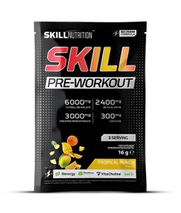 PRZEDTRENINGÓWKA SKILL PRE-WORKOUT, TROPIKALNY - 16G (1 SASZETKA) SKILL