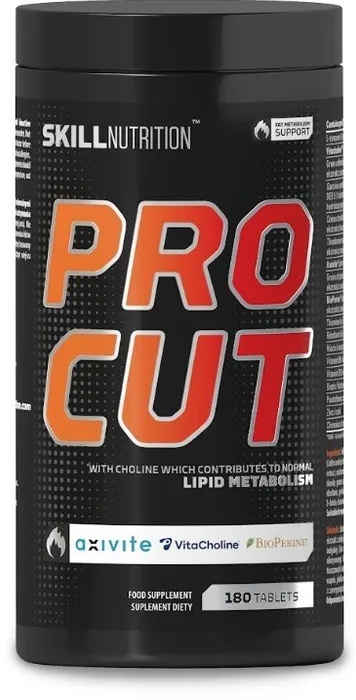 REDUKCJA TŁUSZCZU PRO CUT, FAT METABOLISM SUPPORT - 180 TABLETS SKILL