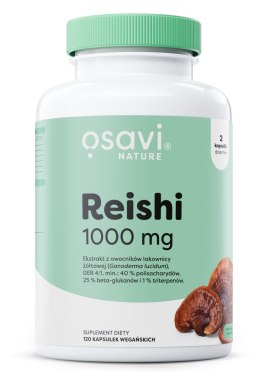 REISHI 1000 MG ODPORNOŚĆ STRES ADAPTOGEN 120 KAPS. VEGE OSAVI