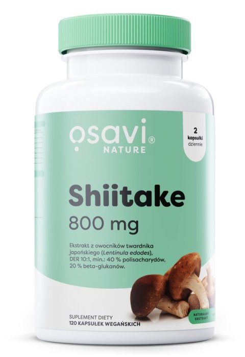 SHIITAKE 800 MG ODPORNOŚĆ GRZYB 120 KAPS. VEGE OSAVI
