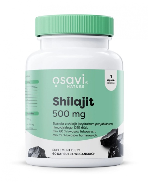 SHILAJIT 500 MG ENERGIA LIBIDO TESTOSTERON 60 KAPS. VEGE OSAVI