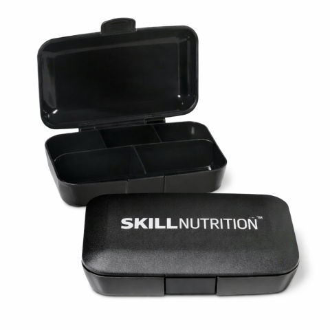SKILL PILL BOX BLACK PUDEŁKO KASETKA NA TABLETKI