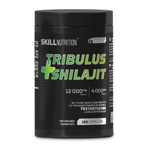 TRIBULUS + SHILAJIT (MUMIO) BUZDYGANEK SHILAJIT - 120 VEGAN CAPS SKILL