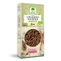 BIO LNIANKA MAKUCH 100G DLA KRÓLIKÓW I GRYZONI NA SIERŚĆ
