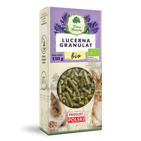 BIO LUCERNA GRANULAT 150G DLA KRÓLIKÓW I GRYZONI NA KONDYCJĘ