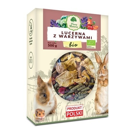 BIO LUCERNA Z WARZYWAMI 500 G DLA KRÓLIKÓW I GRYZONI
