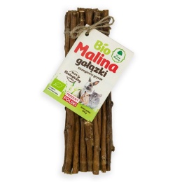 BIO MALINA GAŁĄZKI 100G DLA KRÓLIKÓW I GRYZONI NA ZĘBY