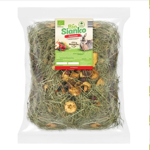BIO SIANKO OWOCOWE DLA KRÓLIKÓW I GRYZONI 500G MIX OWOCÓW