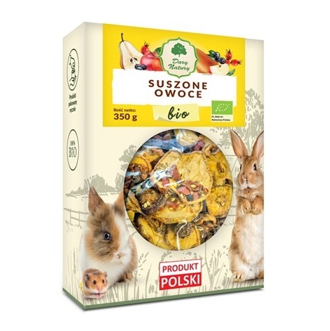 BIO SUSZONE OWOCE 350 G DLA KRÓLIKÓW I GRYZONI