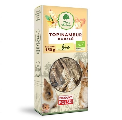 BIO TOPINAMBUR KORZEŃ 150G DLA KRÓLIKÓW I GRYZONI NA TRAWIENIE