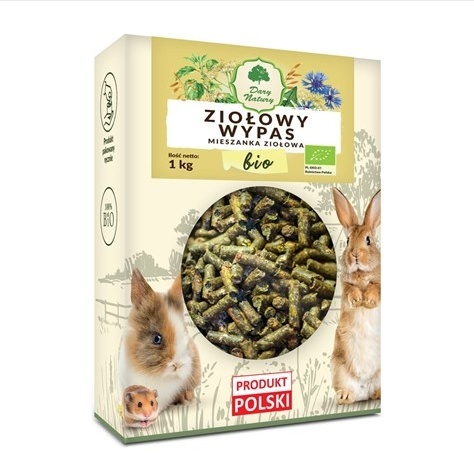BIO ZIOŁOWY WYPAS 1KG DLA KRÓLIKÓW I GRYZONI NA WITALNOŚĆ