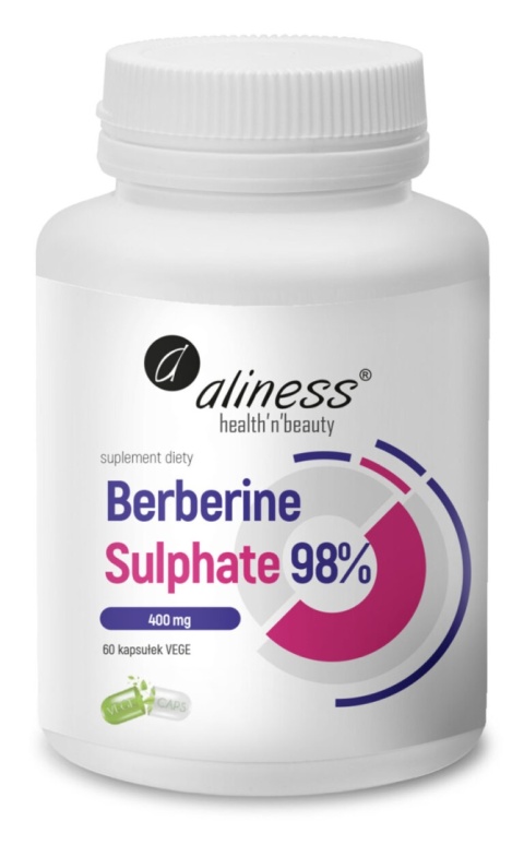 Berberine Sulphate 98%, 400 mg x 60 kaps. - Aliness